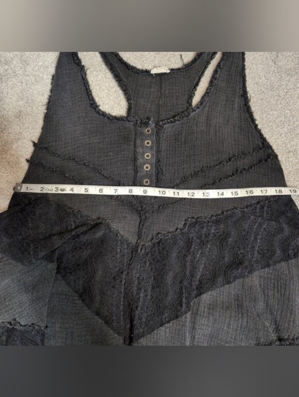 POL Asymmetrical Lace Tank Top EUC - Picture 4 of 7